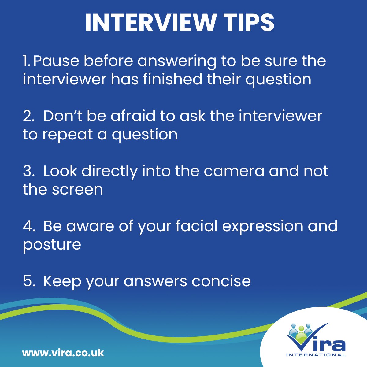 ViraUK's tweet photo. Do you have an upcoming interview?
Well, we are here to help share 5 top online interview tips with you.
Take these tips and put them into practice and get the career you deserve!
#Recruitment #InterviewTips #InterviewTechniques #OnlineInterviewTips https://t.co/tv424sE0LA