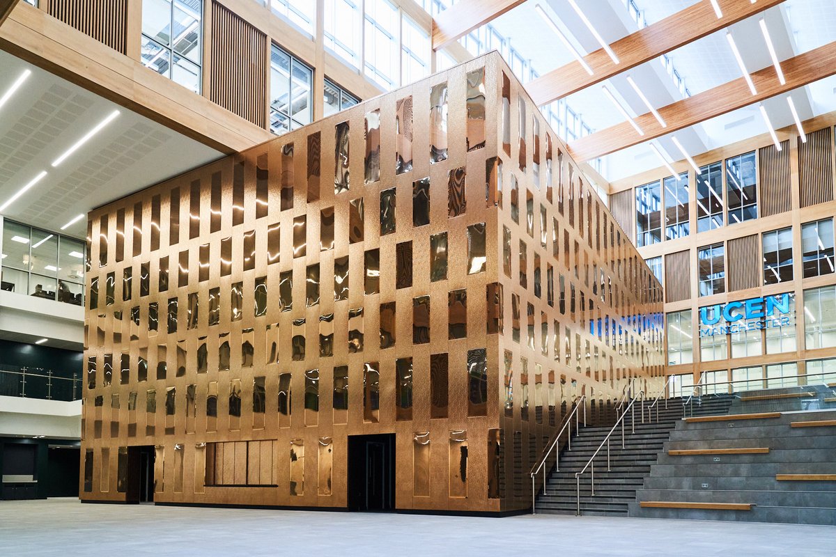 ucenmcr's tweet photo. We are over the moon to announce that our brand new City Campus Manchester is officially open to students!
This day has been years in the making and we canโt wait to see students using these amazing facilities for the first time.
#CityCampusManchester #OfficiallyOpen https://t.co/Qq8Xcf3C04