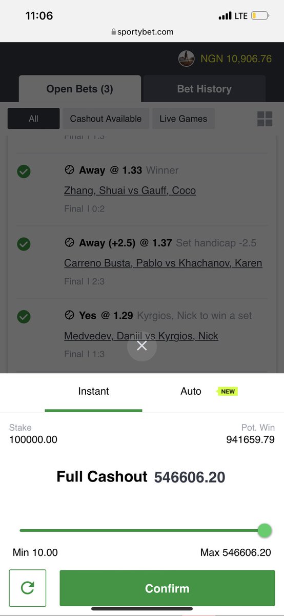 Once more 900k coming into the olosho bag, this is not gambling, it’s proper research. No 1 tennis punter.  Retweet this tweet for a chance at 50k giveaway by 2pm. @LouieDi13 @Ekitipikin @max_sticks @betaffairs @ConvertOdds @TheRealCEOAmber