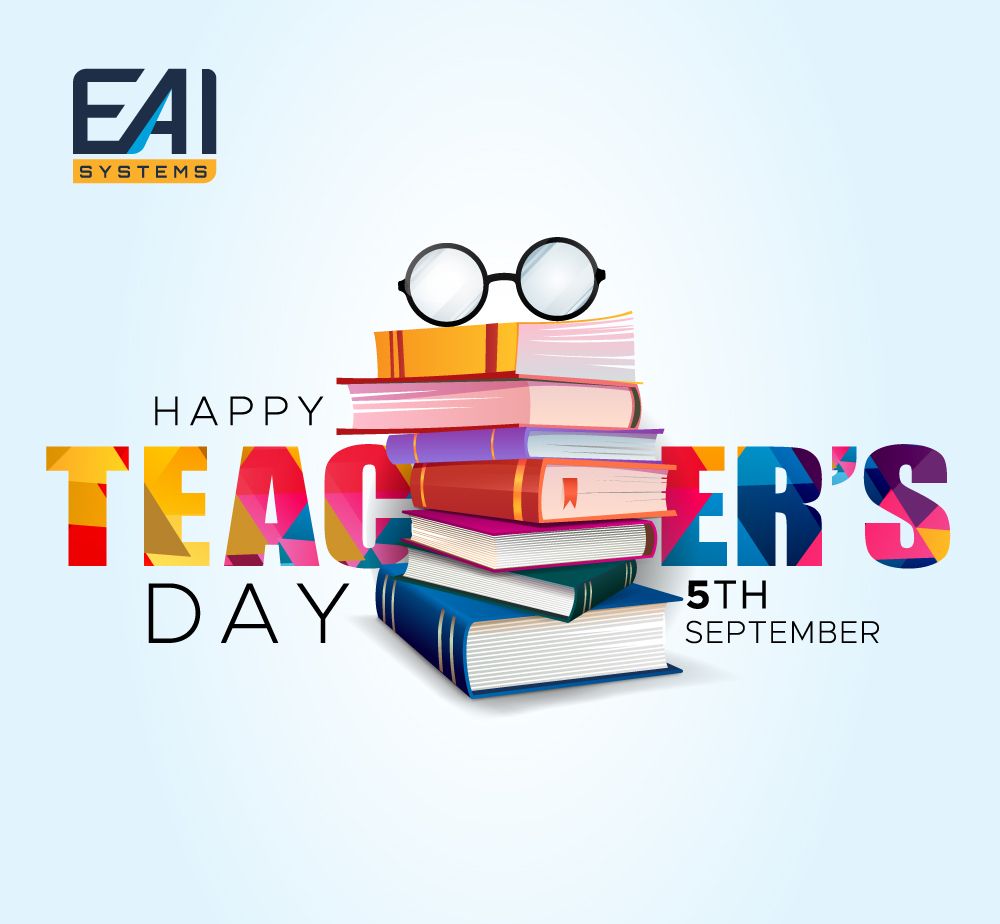 EaiSystems's tweet photo. Let us celebrate the auspicious occasion of India Teachers' day and convey high regards for all the teachers who are educating and inspiring the society. 

EAI Systems wishes a very happy Teachers’ Day 2022.

#teachersday #teachersday22 #teachers #education #learning  #eaisystems https://t.co/3u3QoeOxdo