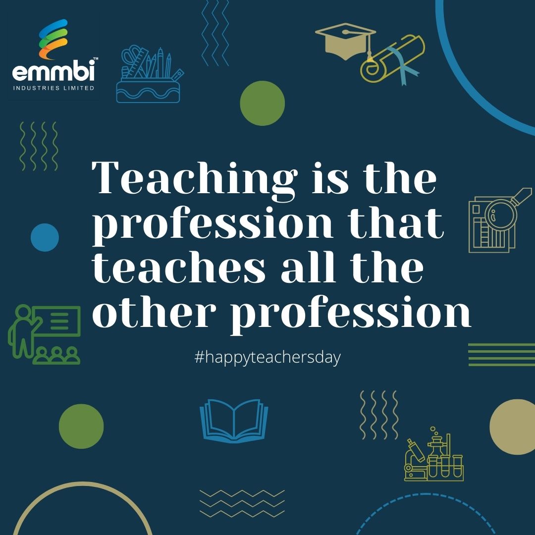A day to celebrate the teachers who inspire us and make us better. 

Happy Teacher's Day from Team Emmbi.
#TeacherAppreciationDay #teachersday #leadershipdevelopment #emmbi