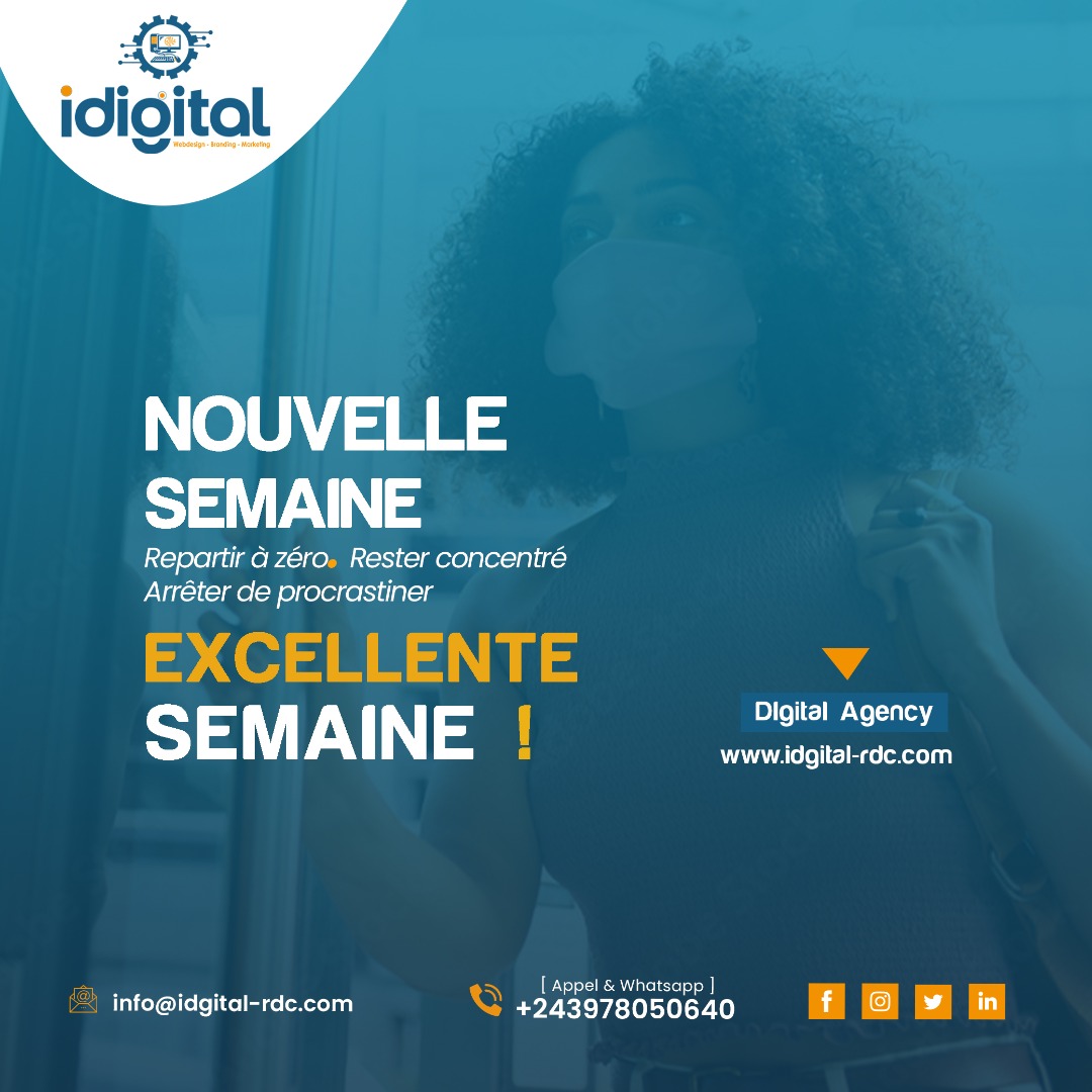 iDigitalCreate's tweet photo. #Nouvellesemaine
Repartir à zéro
Rester concentré
Arrêter de procrastiner
Excellente semaine à tous
#creativeidigital #iDigital #digitalmarketingagency #socialmediamarketing #webdesign #webdevelopment #graphicdesign #marketingdigital https://t.co/JGvj3rPv3h