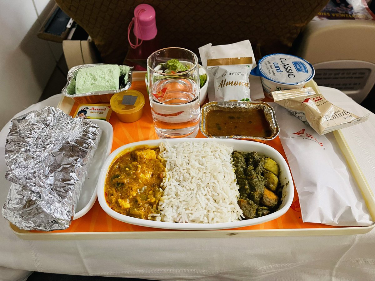 tkarkuvelraja's tweet photo. It was my first time traveling in the first class with my family on @airindiain from dubai to chennai (11.30 pm) on 3rd Sep 2022, and it was wonderful experience. We selected the Indian veg menu and the food was good. Particularly the service was excellent. #customersatisfication https://t.co/qzmrvURid3