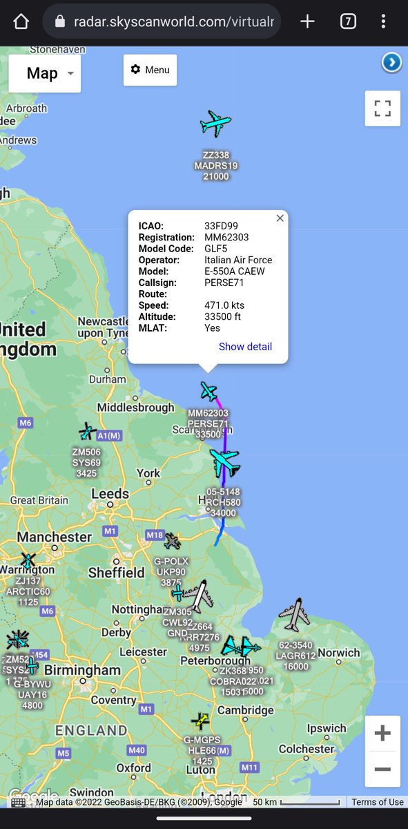 scan_sky's tweet photo. Italian Air Force 🇮🇹 - E-550A CAEW - #MM62303 - #PERSE71
Airborne From RAF Waddington 🇬🇧 & Heading Out To Participate In Exercise #CobraWarrior '22. https://t.co/bhlzhUtN8B