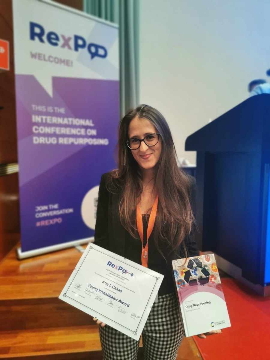 Extremely honoured to receive the Young Investigator Award at the 1st #InternationalConference on #DrugRepurposing 💊🔄 #RExPO22 as part of the European leading initiative #REPO4EU after presenting our work on #NetworkPharmacology in #Stroke. 

<a href="/REPO4EU/">REPO4EU</a> <a href="/RepoTrialH2020/">REPO-TRIAL H2020</a>