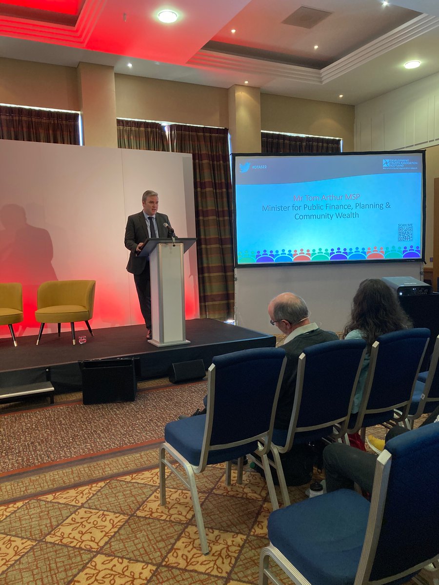 DTAScot's tweet photo. Very inspiring opening plenary speech from @ThomasCArthur at #DTAS22 conference about #communitywealthbuilding &amp;
working together with #localcommunities followed by a great discussion with @ThomasCArthur @DTAScot &amp; @PaulineDTAS members and an interesting audience Q&amp;A 🥳👇 https://t.co/1xJq1BKU1r