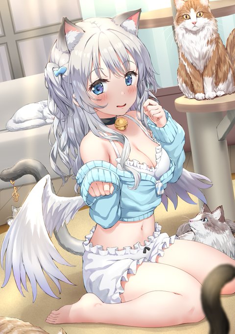 ねこの天使👼🎶
#絵るにゃーと 