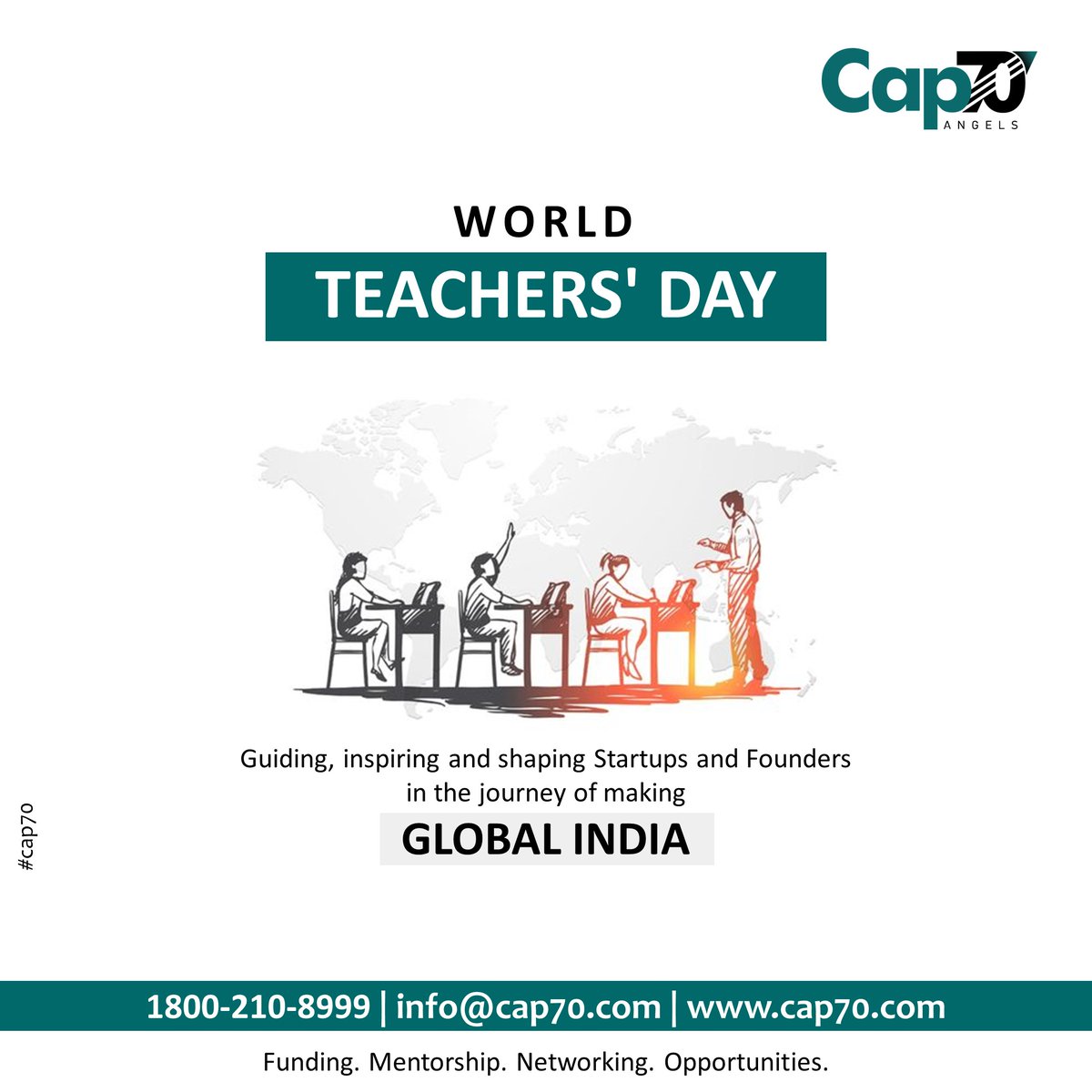 Cap70Angels's tweet photo. World Teachers Day!!

Guiding, inspiring and shaping Startups and Founders
in the journey of making
GLOBAL INDIA

#happyteachersday #teachers #india #startups #founders #guiding #inspiring #shaping #founders https://t.co/YCDSnS3xLj