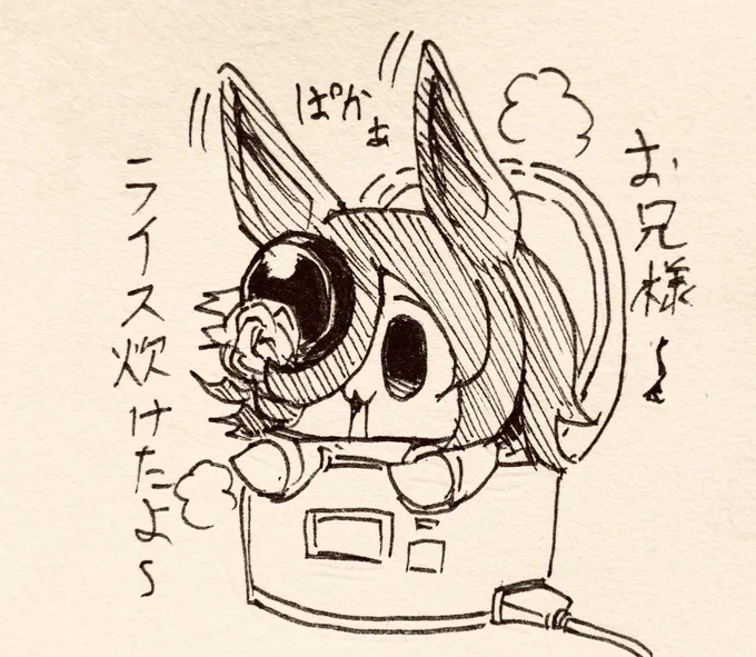 ライス無事炊けました 