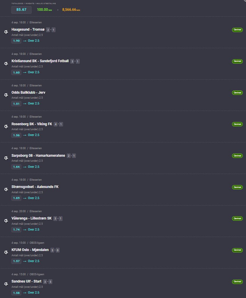 CoolbetGames's tweet photo. NM i Odds er inne i sin sjette og siste uke, og kupongen under gikk inn på en 3. plass sammenlagt, og 2. plass for uken 🤑

Dagens lodd sponset av oss? 👇🏻

◾️ ❤️ + 🔁
◾️ Har du deltatt i NM i Odds?

En heldig får #oddsbonus før #Obosligaen 18:00 💶 https://t.co/rRVtNFSiiu