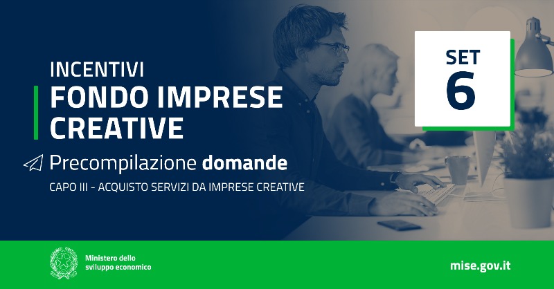 mimit_gov's tweet photo. #impreseCREATIVE
Dalle 10 del #6settembre micro, piccole e medie imprese possono PRECOMPILARE domanda per richiedere gli #incentivi per l’acquisto di servizi specialistici del settore creativo (design, comunicazione, innovazione tecnologica)
@Invitalia