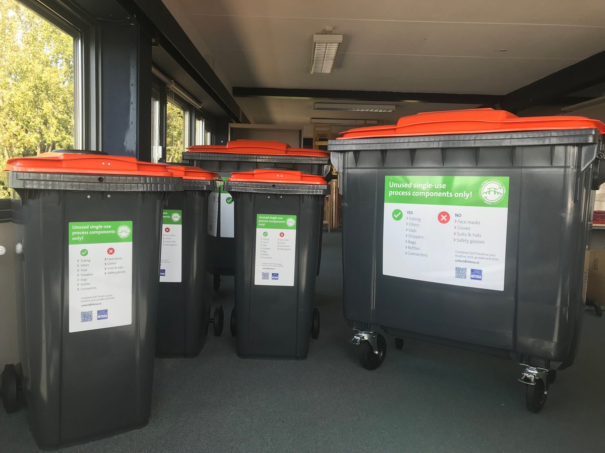 De containers voor onze single-use retour- en recycleservice zijn binnen. Nu gaat het 'single-use wordt circulair-avontuur' echt beginnen! ow.ly/fVIR50KAcSZ