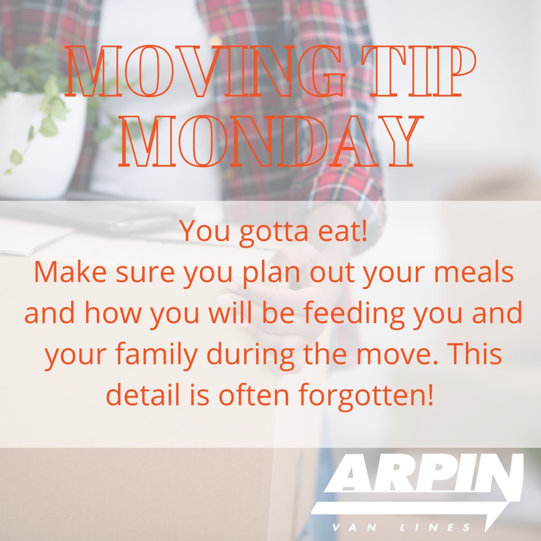 arpinvanlines's tweet photo. It's #MovingMonday and we want to make sure you are still taking care of yourself during your move! #DriversWanted #KeepMovingForward #MovingDay #GetMoving #MovingOn #MovingOut #MovingTips https://t.co/XfaQkZ5THC