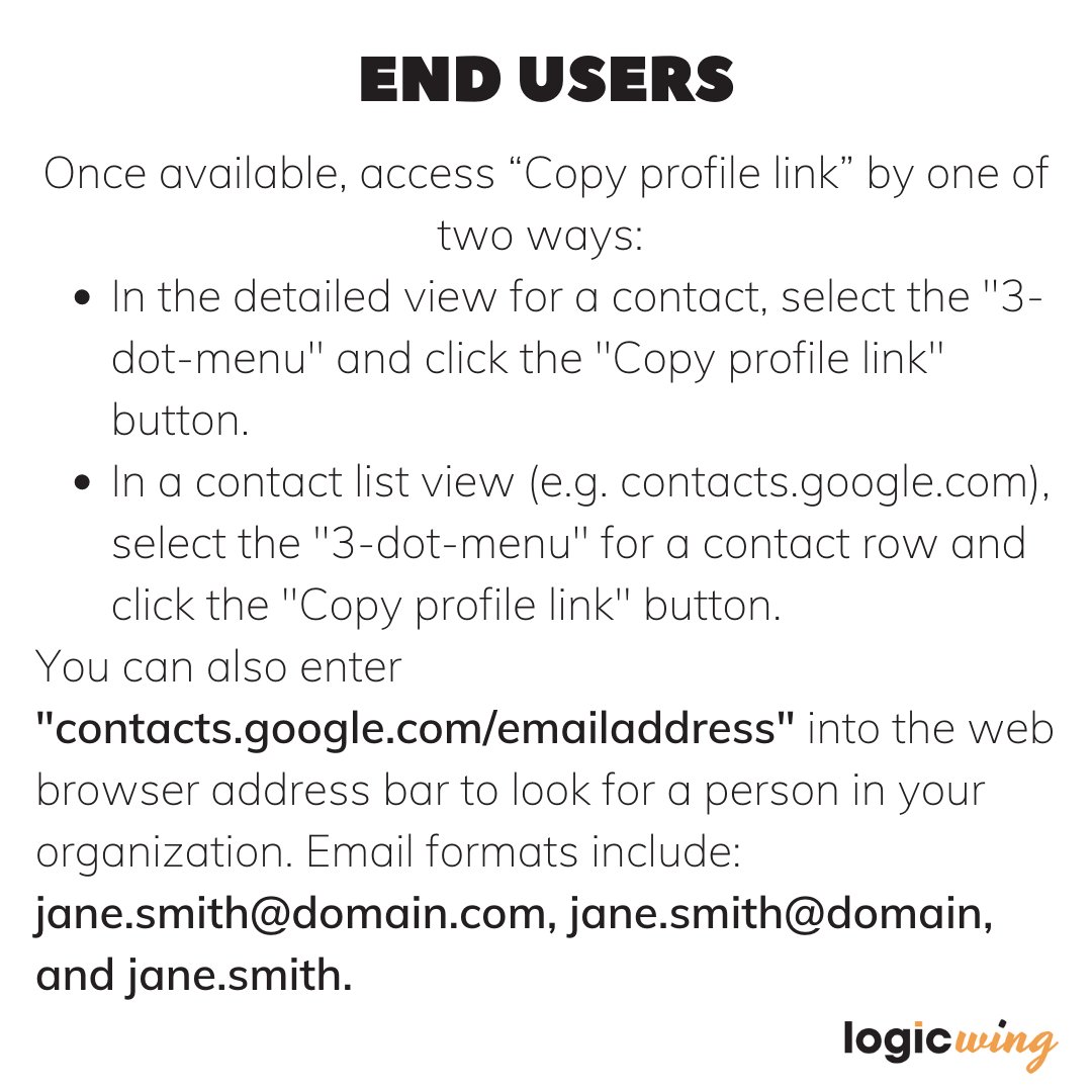 logicwing's tweet image. Easily share profile links via Contacts ☎️
.
.
.
#logicwing #liveworklearn #googleworkspaceupdate #googleworkspace #classroom #logicwingtips
