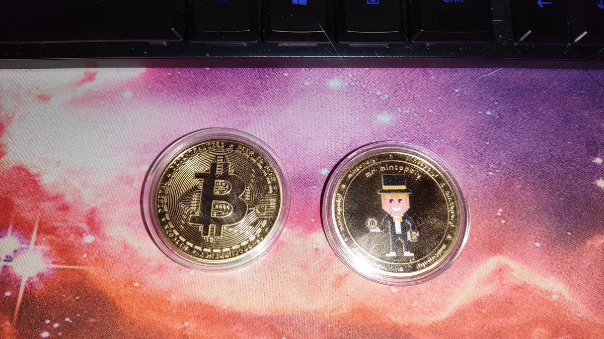eraguth's tweet photo. @CryptoCornucop1 The quality of this dude's stuff is top knotch! 

I really love these coins (they actually restarted my interest in collecting challenge coins), but I also have one of his @MrMintopoly t-shirts, and I've heard a ton of great stuff about the plushies! https://t.co/IEWKePJi1z