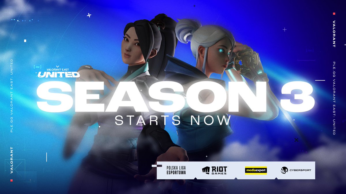 Valorant_PLE's tweet photo. We all have been waiting for this moment, and today, we can finally announce it to you. 🔥

Season 3 of VALORANT EAST: UNITED starts RIGHT NOW 😎 https://t.co/jvv22sEQXB