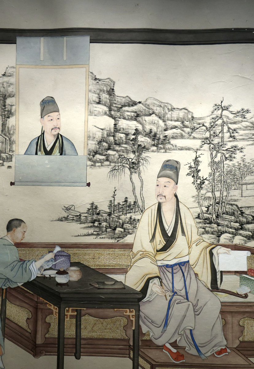tongbingxue's tweet photo. Painting in Painting, Qianlong Emperor, 1700s. https://t.co/3NYKNLcQ3d