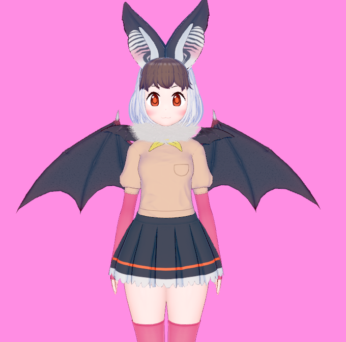 修正前後比較です。 身体が全体的に大きくなり、また髪の量も多くなりました。 