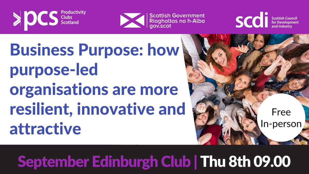 Our first #businesspurpose club kicks off this week! Come along and hear our great speakers give advice on how to grow your business with purpose, network with like-minded people and share your knowledge. ⏰ make sure to book your FREE ticket ow.ly/Aj1650KkL3s