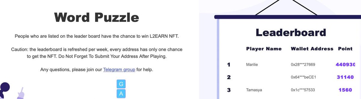 🔥L2EARN GIVEAWAY ALERT🔥

Prizes:
🏆10 winners share 100 $USDT

Rules:
1️⃣Follow <a href="/L2earn_ac/">L2EARN</a> 
2️⃣RT, like pinned tweet
3️⃣Share your screenshot game video of #L2EARN crossword puzzle games by posting a tweet with <a href="/L2earn_ac/">L2EARN</a> &amp; #L2EARN!

⏳72 Hours
🧩Play l2earn.education
