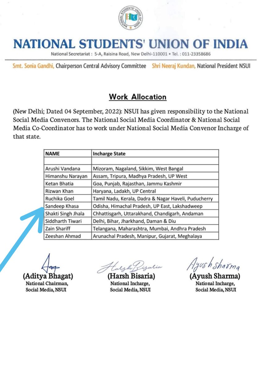 SamirBehera_'s tweet photo. I congratulate Sandeep Khasa jee on his new appointment as Social Media NSUI Odisha incharge.I hope is able guidance will enhance the ability of our Social Media team . https://t.co/bjiGJeFLZy