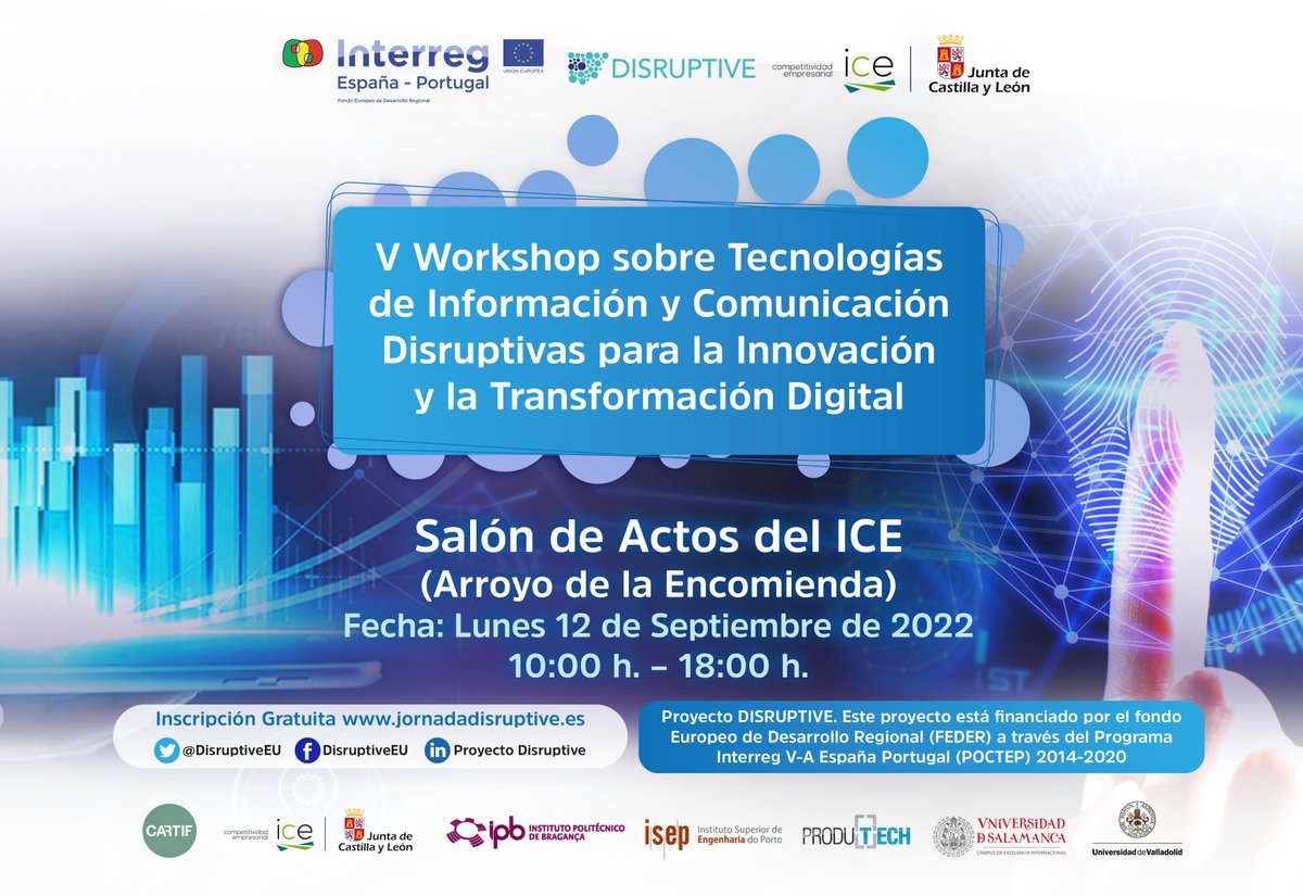 empresasjcyl's tweet photo. #InnovaciónJcyl
La #transformaciondigital no es un lujo, es una necesidad. Si eres pyme #Cyl, te acompañamos en el proceso.
📅 12 sept. Valladolid
Taller TIC y transformación digital. Motivación, formación y casos de éxito #DisruptiveEU @poctep @usal
➡️https://t.co/6CiSGGfWtZ https://t.co/ANUEATT8ID
