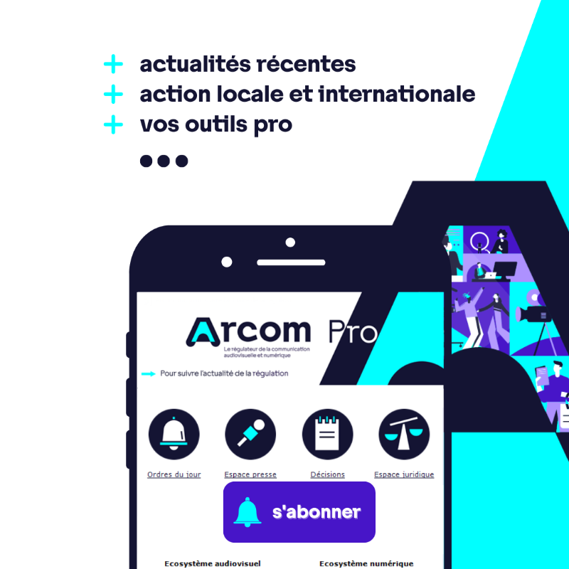 Arcom_fr's tweet photo. 📬 #ArcomPro arrive très bientôt ! Abonnez-vous dès maintenant à la lettre bimestrielle de l'@Arcom_fr à destination des professionnels de l'#audiovisuel et du #numérique 🔽