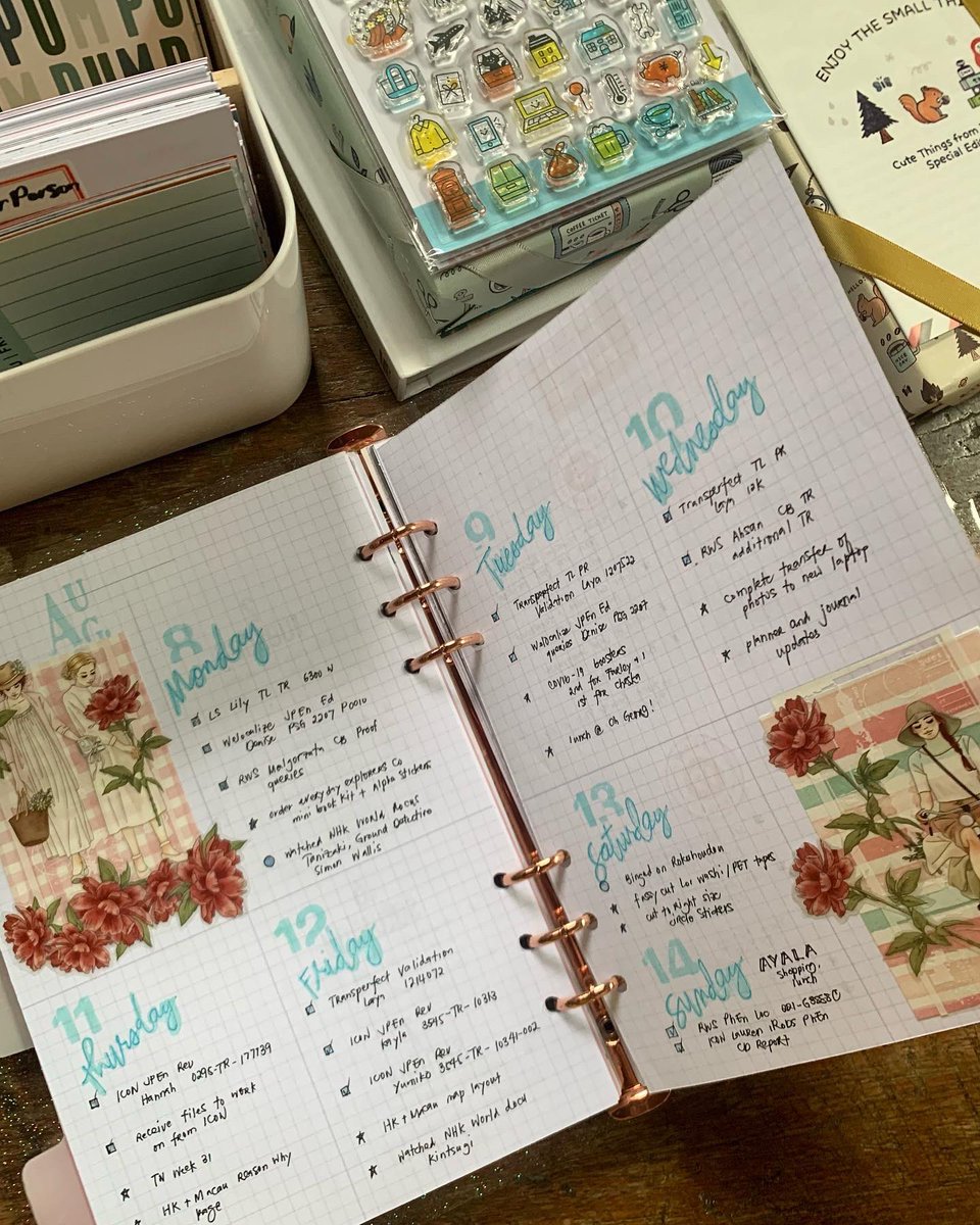 BujoStudyLove's tweet photo. Lovely colors in Week 32 of my bullet journal. ππ«°π»
#bujoweekly #bujoweeklyspread #showmeyourplanner #bulletjournal #PETtape #floralwashi #beingfaye #windryr #linchianing #heidiswapp #girlwashi #floralwashi #creativeplanner #loveforanalogue #ζε
· #ζεΈ³ #plannersupplies https://t.co/kXB2UUKNoI