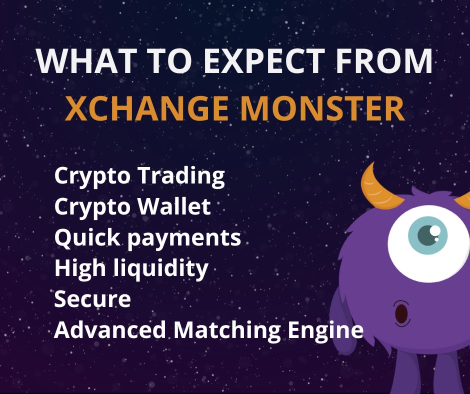 Xchange Monster your one stop crypto-currency platform. 

$MXCH - xchangemonster.boostx.finance/user

#web3community #NFT #GameFi #blockchain #exchange #cryptocurrency #ecosystem #swapping #coin #TokenSale #moon #watchthisspace