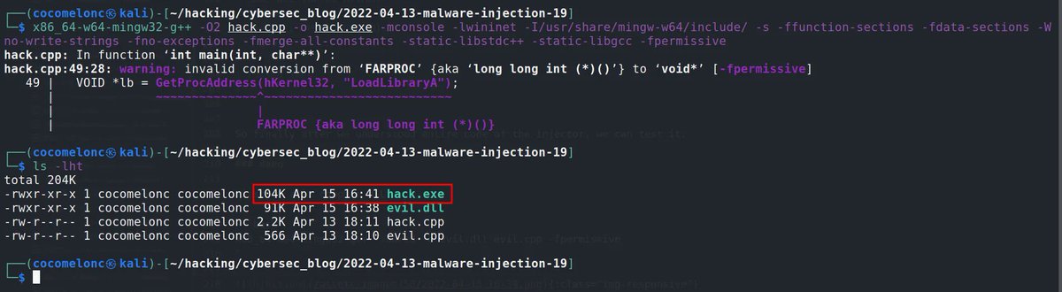 CyberWarship's tweet image. "Malware development tricks. Download and inject logic. C++ example."

#infosec #pentest #redteam
cocomelonc.github.io/tutorial/2022/…