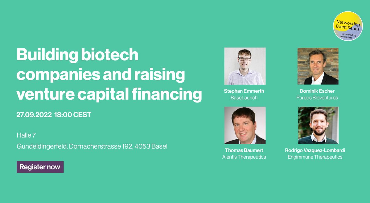 📅BaseLaunch invites you to this biotech networking event featuring Pureos Bioventures, Alentis Therapeutics and Engimmune Therapeutics!

👉Register right here: hubs.ly/Q01lyyVw0