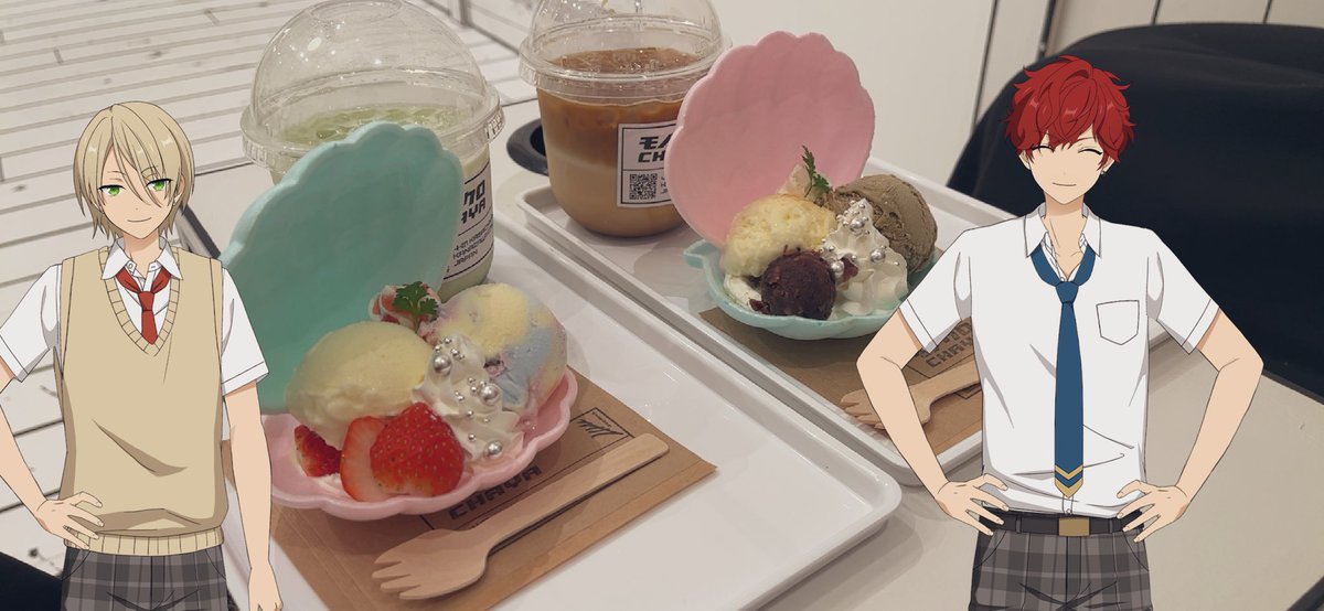 らぶ〜いカフェにいってきたよォ🤍🖤 