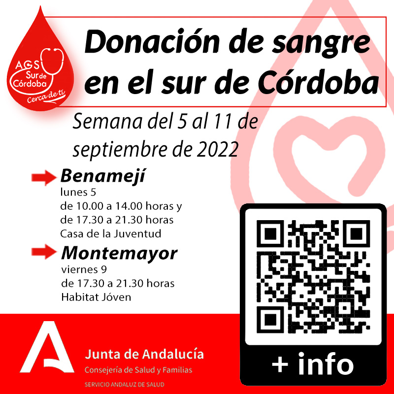 🩸🩸 ¿Quieres donar #sangre en el #AGSSurdeCórdoba?🩸🩸
❗️Esta semana tienes la oportunidad❗️
Toda la info AQUÍ👇🏻👇🏻
donantescordoba.org/content/donaci… #40añosCercadeTi