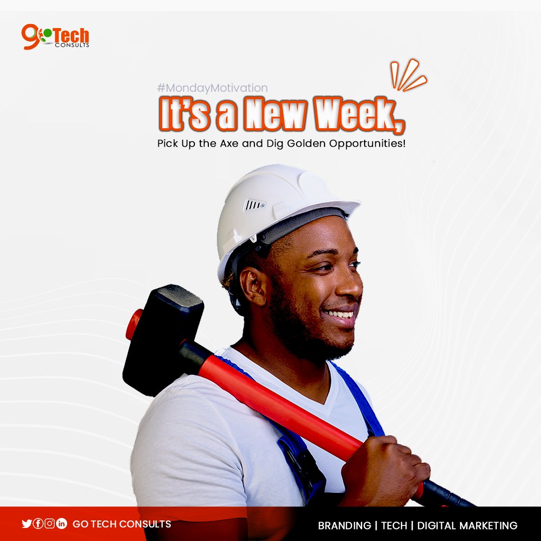 GoTechAcademy's tweet photo. It's not just the beginning of a new week 
It's the unveiling of a goldmine 
#MondayMotivations #Goldenopportunities #newweeknewgoals #newweekgoals #gotechconsults #gotechacademy https://t.co/jA2ykdeyad