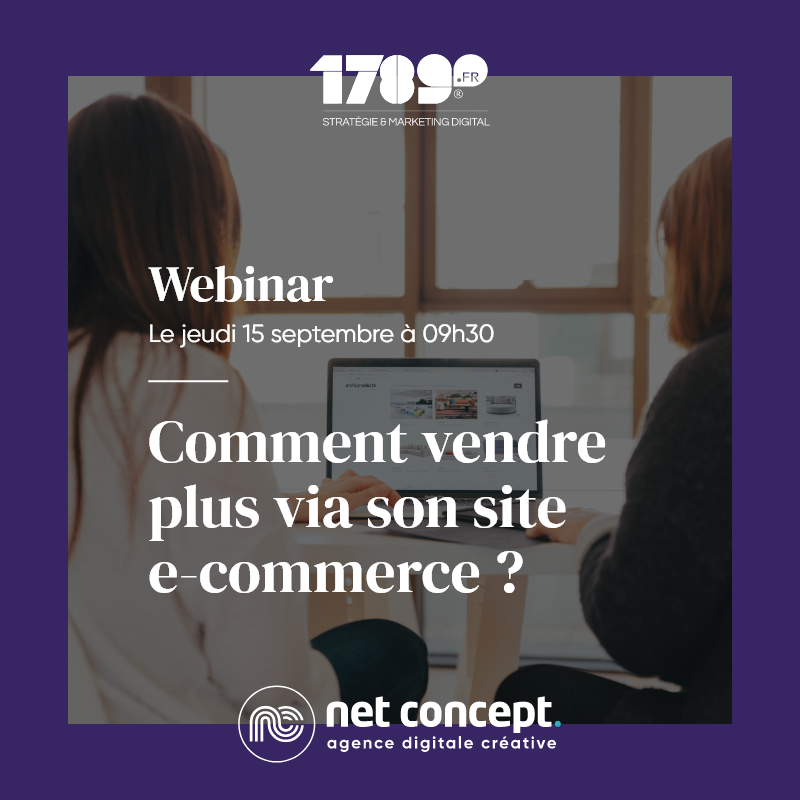 Net_Concept_'s tweet photo. #Booster vos #ventes dès la #rentrée en assistant à notre #webinar le jeudi 15 septembre. L'occasion de découvrir les bonnes pratiques pour votre #ecommerce avec Clément de l'agence 1789 et Marie ! ✔️🎧
Inscription possible dès maintenant : https://t.co/n7tc4MKtNk https://t.co/QHYX0Vp1YM