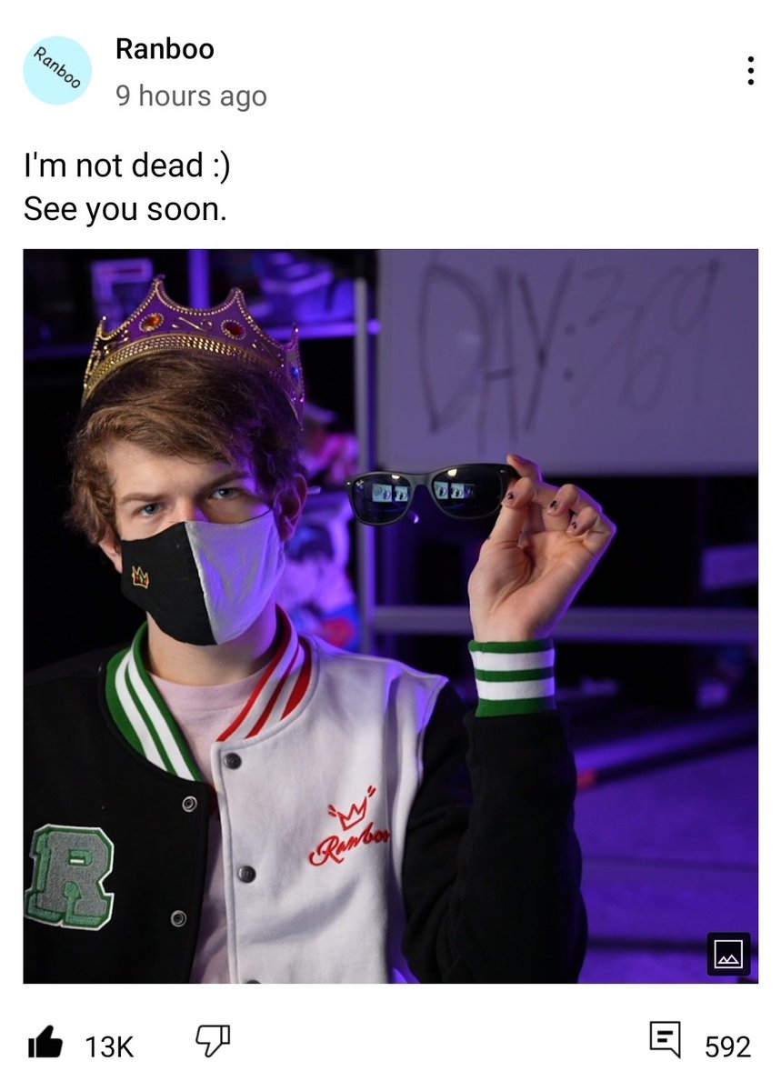 Ranboo Updates🎗️ on Twitter "Ranboo posted on his Youtube Community! D"