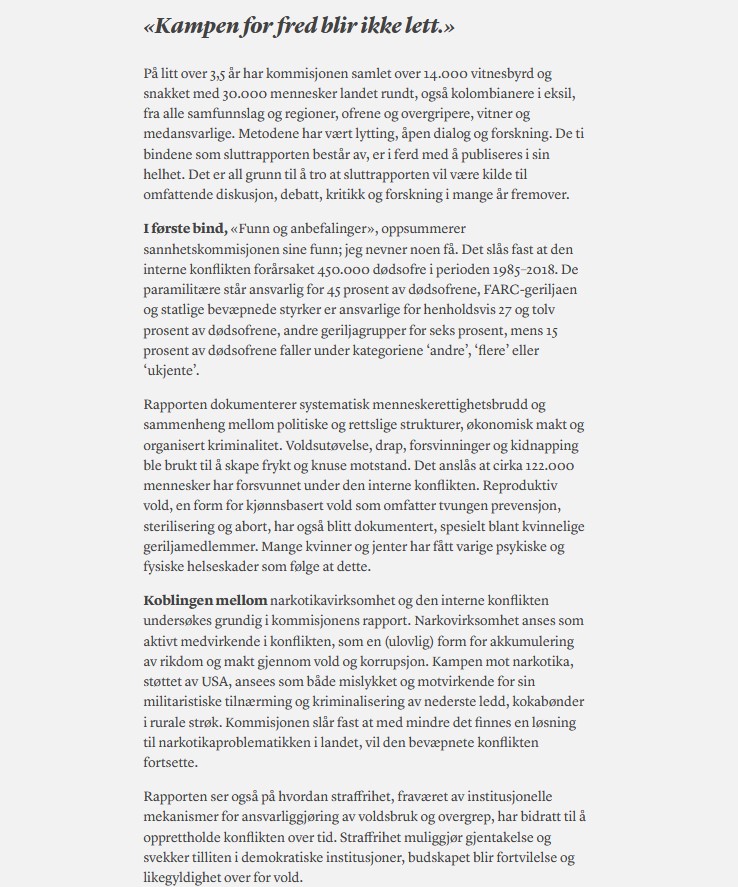 nhrf_hrd's tweet photo. #Anbefalt #Colombia
Hva kjennetegner Colombias sannhetskommisjon og hva skal presidenten gjøre for en varig fred❓

Medlem av vårt rådgivende utvalg, @JemimaGodos forklarer kommisjonens rolle og fremhever viktige funn i sluttrapporten «Med sannhet finnes det en framtid».

👇 https://t.co/UAcWTALgjQ