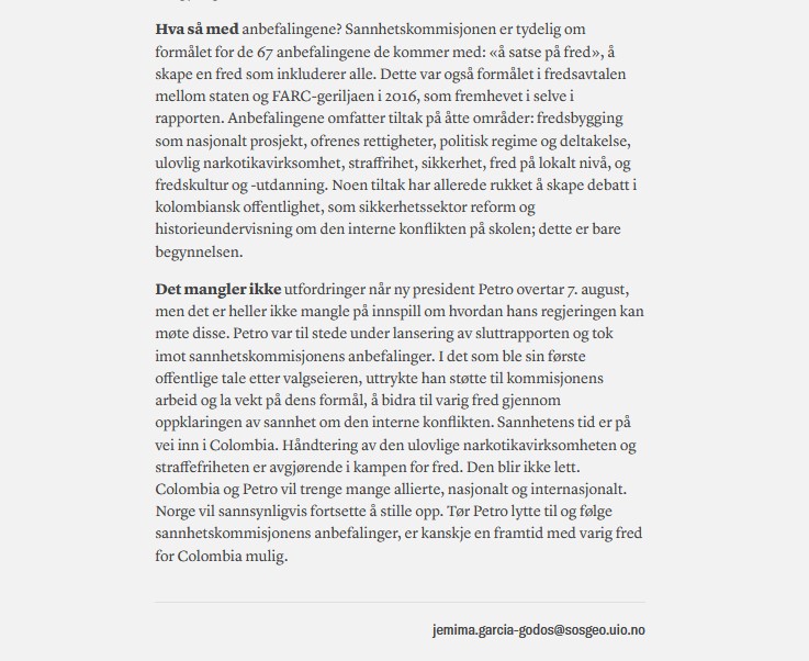 nhrf_hrd's tweet photo. #Anbefalt #Colombia
Hva kjennetegner Colombias sannhetskommisjon og hva skal presidenten gjøre for en varig fred❓

Medlem av vårt rådgivende utvalg, @JemimaGodos forklarer kommisjonens rolle og fremhever viktige funn i sluttrapporten «Med sannhet finnes det en framtid».

👇 https://t.co/UAcWTALgjQ