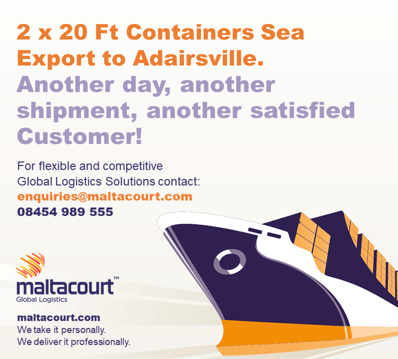Off to a great start this week at Maltacourt, we have secured 2x 20ft containers into Adairsville!

We can assist with all logistic enquires -
Road / Sea / Air 🚛🚢✈️

#maltacourt #freightforwarder #adairsville #seafreight