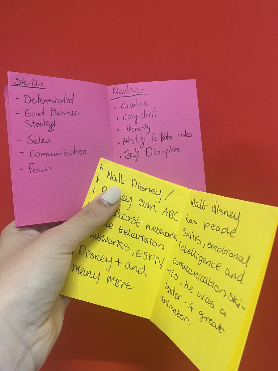 S3 Business made some fantastic information booklets last week based on identifying the top skills and qualities of their favourite entrepreneurs! 📚💡
