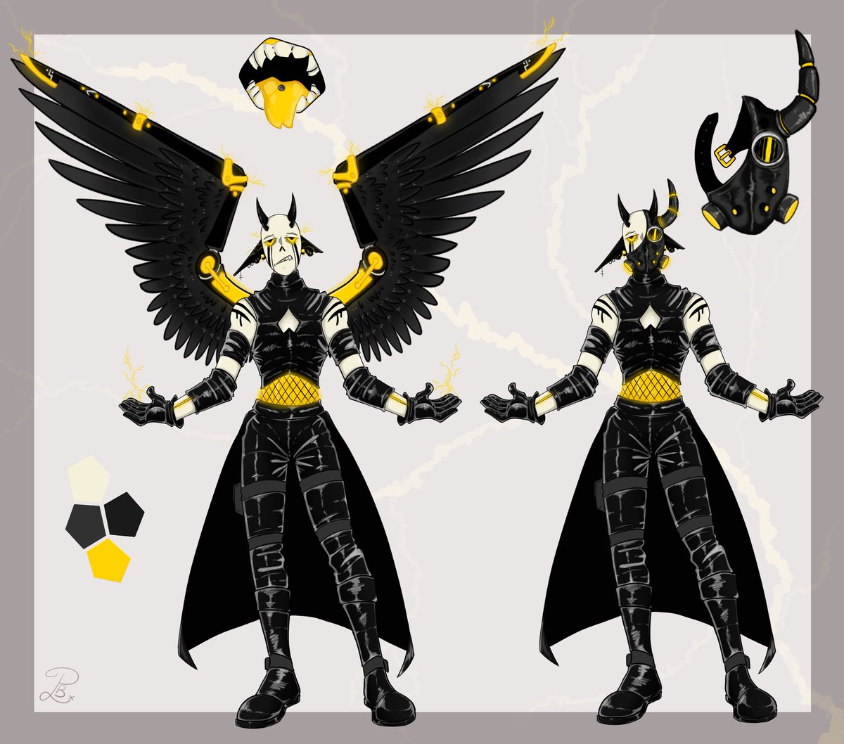 PenguinBomb1's tweet photo. An art trade for a friend. Had a lot of fun doing the sheen of the leather. You can just hear the crunch as he moves X'D #UNDERTALE #undertaleFanart #Demon #OC #WINGS #commissionsopen #artistsontwitter #Skeleton https://t.co/eDlH5XU4gY