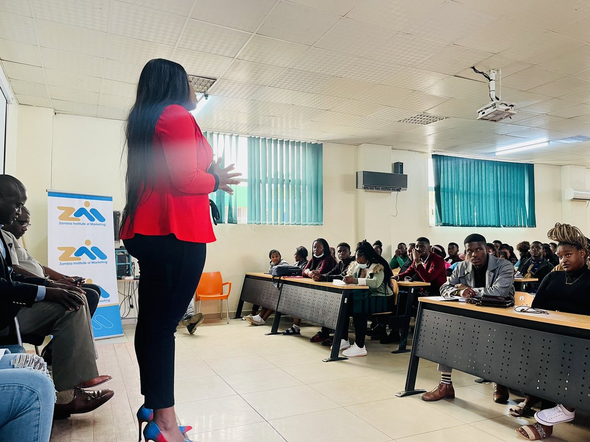 ZimZambia's tweet photo. The Zambia Institute of Marketing held a studentโ engagement meeting at the University of Lusaka on Friday, 2nd September 2022 in order to start the ZIMSA (Zambia Institute of Marketing Student Association-UNILUS Chapter.
#ZIMSA
#MarketinginZambia
#zim_marketingcareers https://t.co/TRzv21JFPR