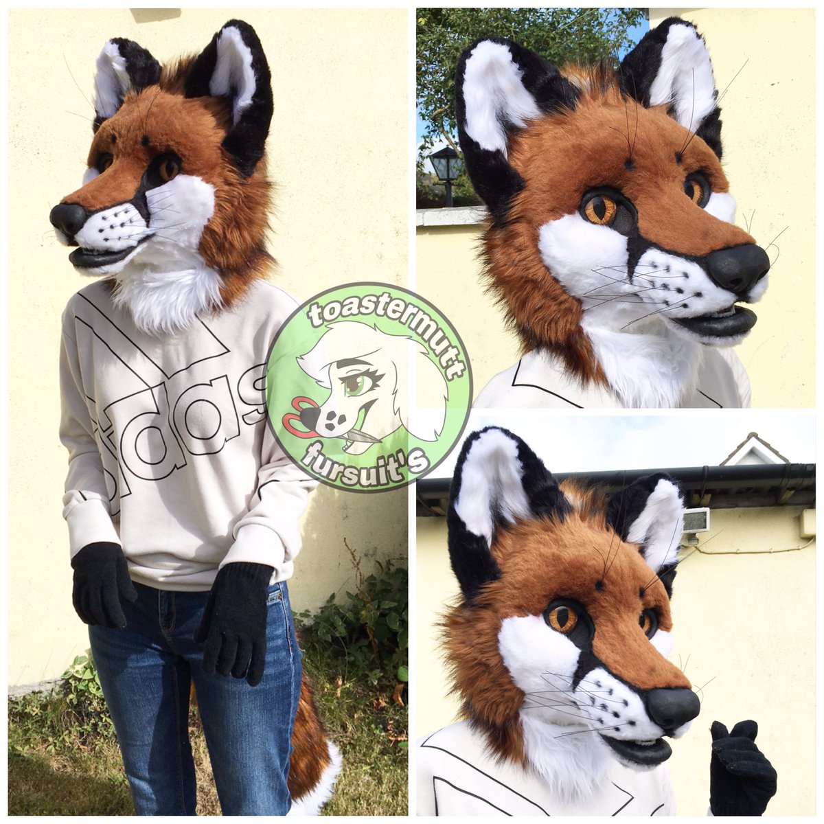 ToastermuttFS's tweet photo. Photos of the complete commission for @ReynardGoupil 
Semi-realistic fox head with a big fluffy tail🦊🖤
Definitely my most detailed suit so far, has a lot of details like dry brushing, sculpting, whiskers, etc.
He’ll be shipped to his new home soon!!🌎 https://t.co/kIYqTIKM66