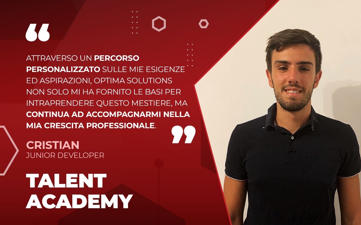 OptimaSolution5's tweet photo. Intervista Talent Academy – Cristian https://t.co/NK8XDoRnOT https://t.co/Ujjc2pqLLv