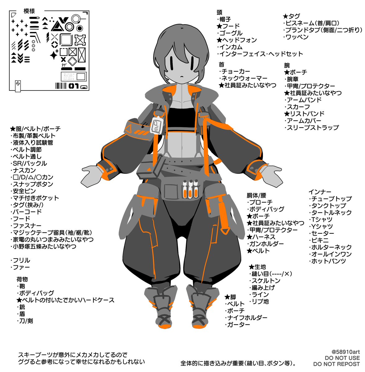 衣装考えるのが苦手なので サイバーパンク衣装を描く為に世のサイバーパンクアートを 琥珀灯 Kohakuto の漫画