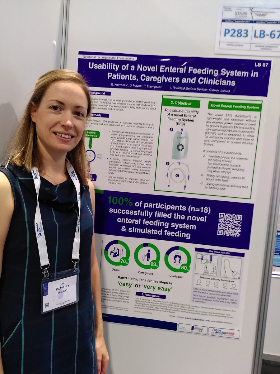 edel_keaveney's tweet photo. Sharing usability research on a novel lightweight enteral feeding system designed for enhanced mobility #ESPEN22 #eic #h2020 https://t.co/NCCbGfoCT6