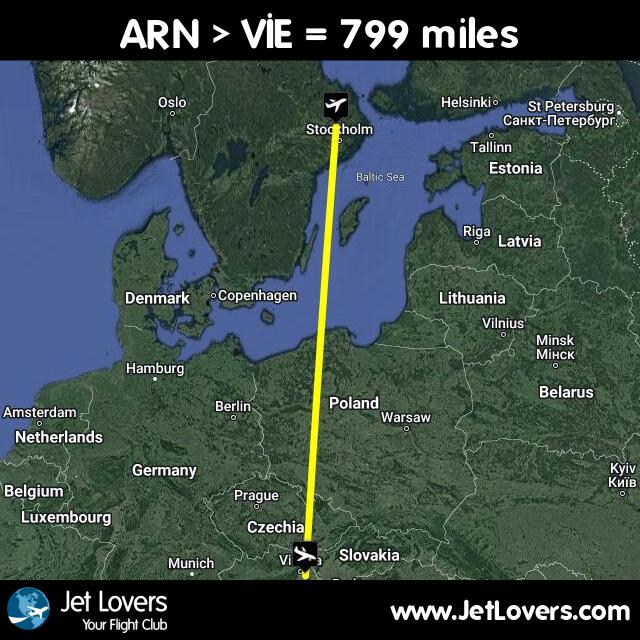 trivsel_torsten's tweet photo. My flight #86 on #JetLovers: ARN > VIE - another 799 miles in the air! https://t.co/sy6JduTGfw https://t.co/66o3FhzWDI