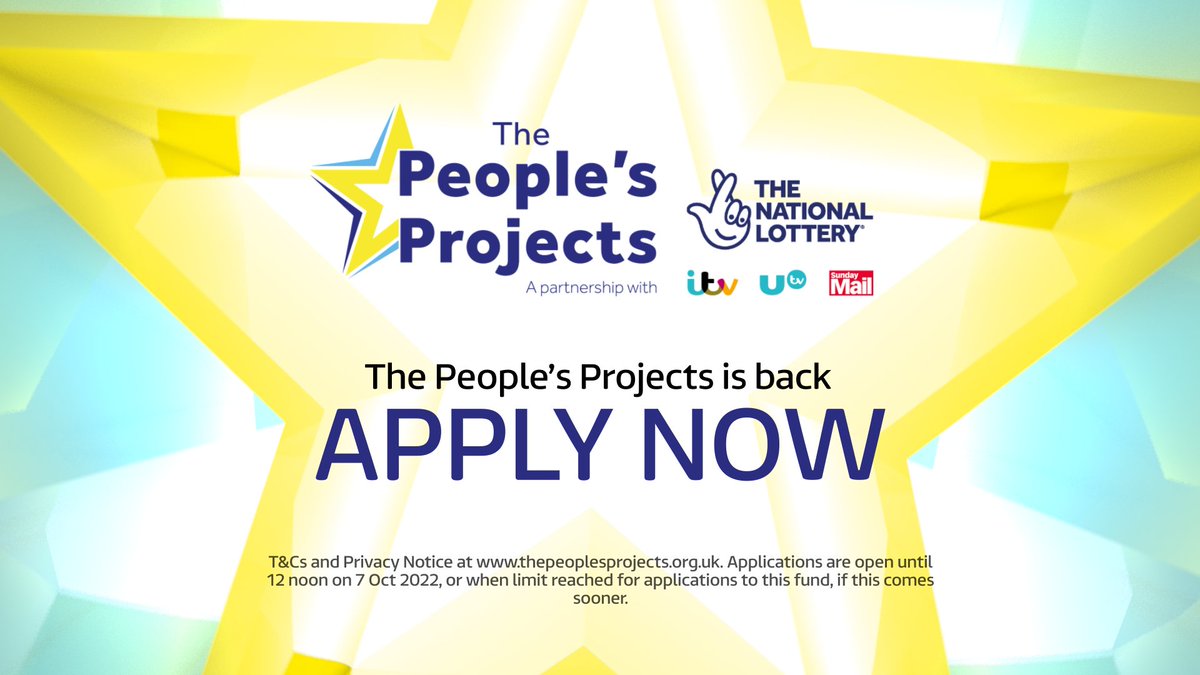TNLComFund's tweet photo. 🎉 Exciting news, The #PeoplesProjects is back! 

We’ve teamed up with @TNLUK, @ITV, @utv, and @Sunday_Mail, to give community projects the chance to win up to £70k each in #NationalLottery funding.  

Find out how to apply: https://t.co/KSu084rtuD https://t.co/44DnkVQrSa