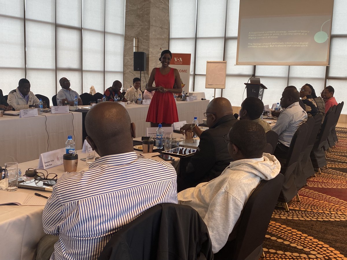 Nala_Media's tweet photo. Nala Academy is in Nairobi! We're taking journalists and editors from across Africa through their paces in a digital journalism bootcamp for @USAGMgov. Great vibe, deep insight and, as always, great SWAG from #VoA https://t.co/cNuyqCNTrp