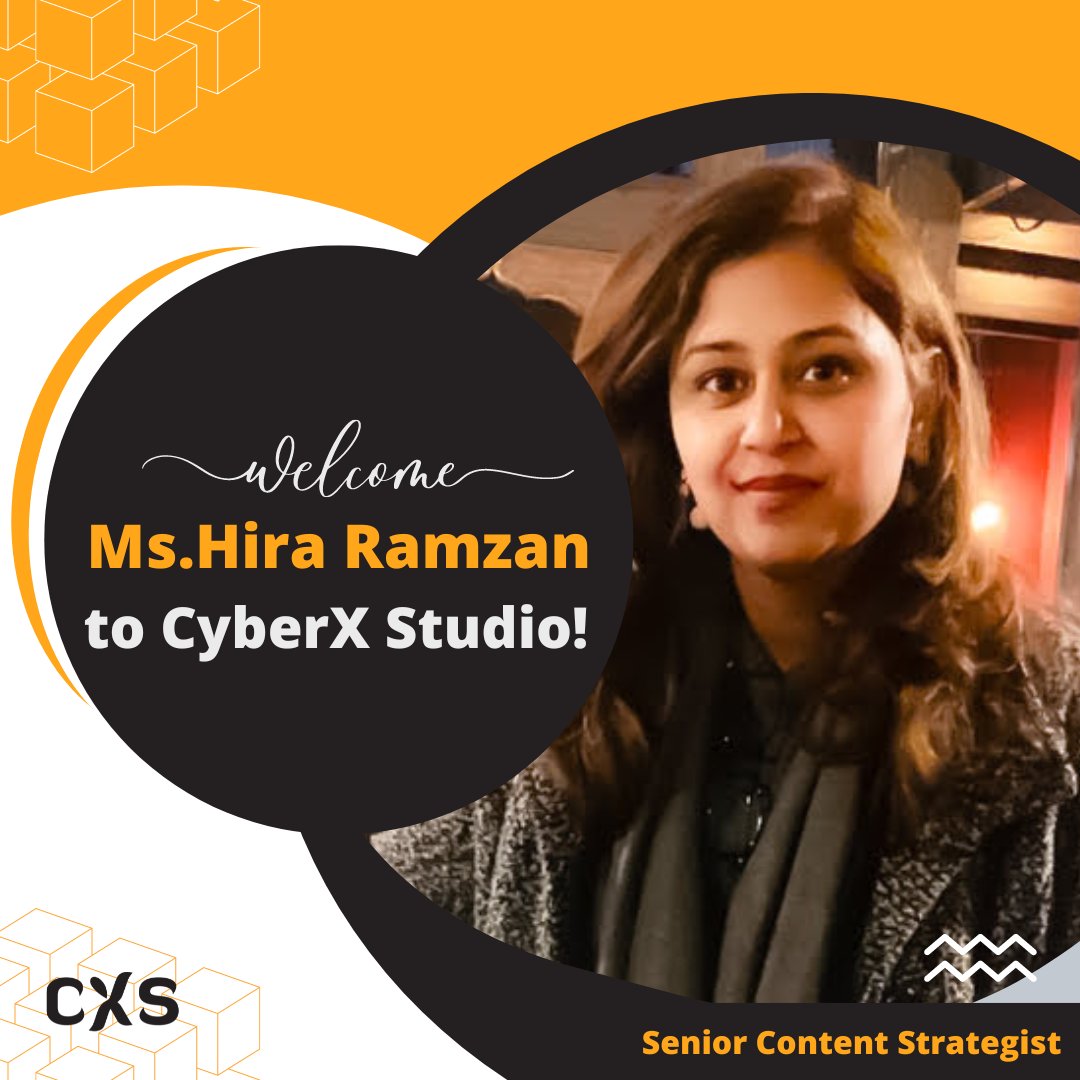 CyberxStudio's tweet photo. Hira Ramzan is a seasoned #contentwriter and #contentstrategist with over 10 years of #experience in the industry. From #contentideation to #contentexecution, she can do it all. We welcome her aboard and look forward to having a pleasant #working experience with her. https://t.co/WDDLmQ1Cl0